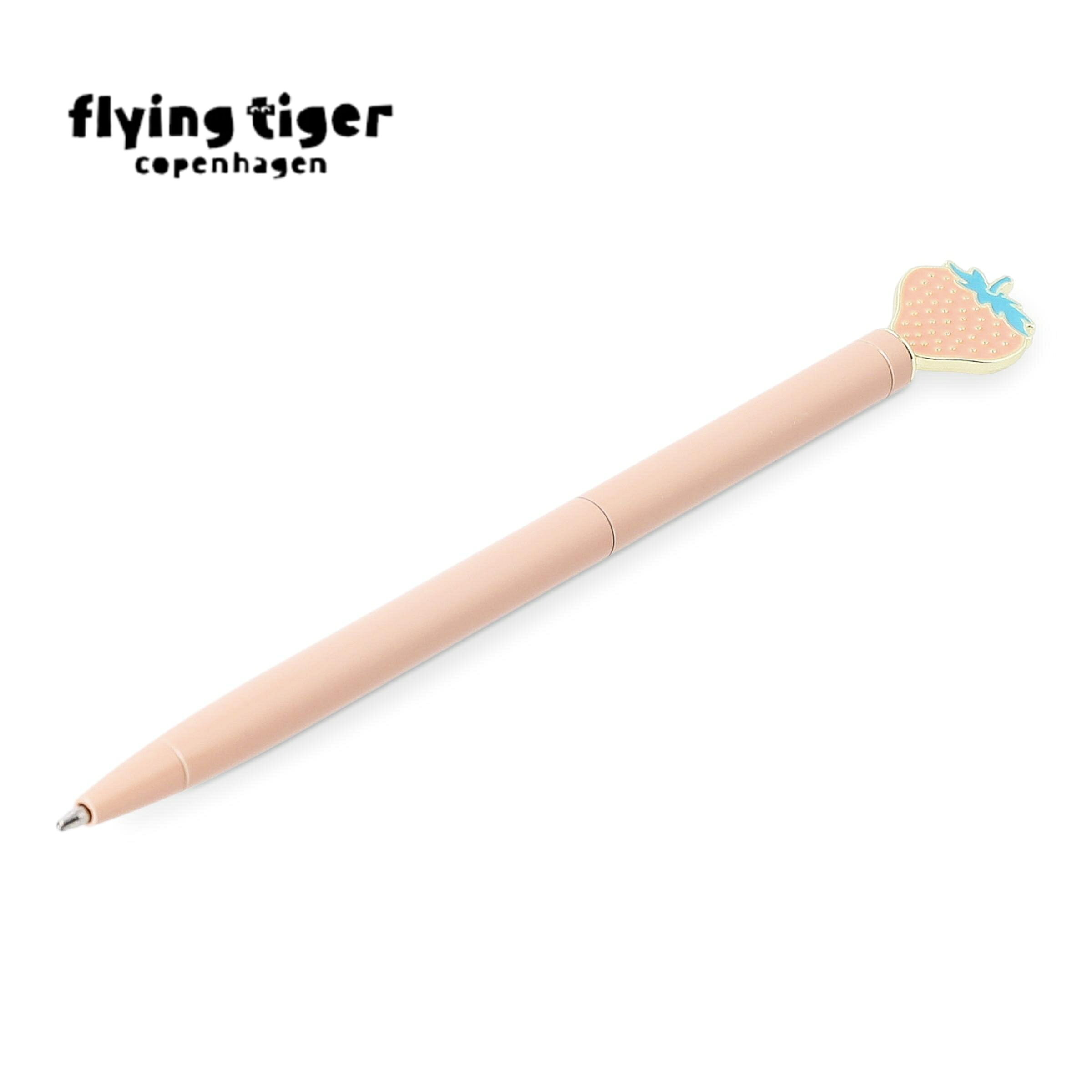 【フライングタイガー公式】ボールペン デンマーク ペン イチゴモチーフ ピンク 金属 文房具 サイズ：0.8×15.8×1.8cm 北欧の商品画像 3