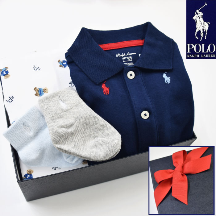 5月14日(火)お届け可能★ 出産祝い ギフトセット 男の子 ラルフローレン ベビー ralph lauren ブランケット カバーオール 靴下 POLO RALPH LAUREN 送料無料 豪華 赤ちゃん あす楽対応