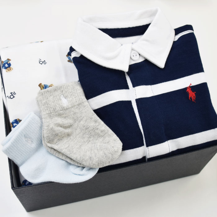 5月14日(火)お届け可能★ 出産祝い ギフトセット 男の子 ラルフローレン ベビー ralph lauren ブランケット カバーオール 靴下 POLO RALPH LAUREN 送料無料 豪華 赤ちゃん あす楽対応 2