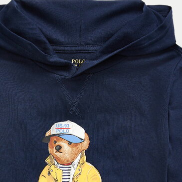ラルフローレン tシャツ キッズ 長袖 ベア プリント フード