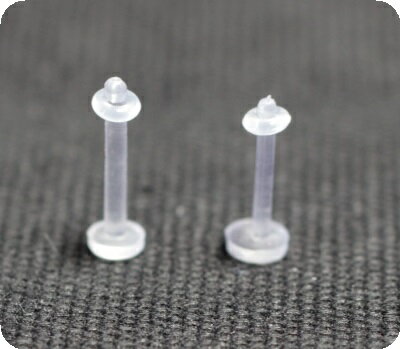 【ボディピアス】シークレットラブレット 透明ピアス 樹脂ピアス バイオプラスチック リテイナー 16G（1.2mm）1.6mm(14G)　軟骨 ピアス