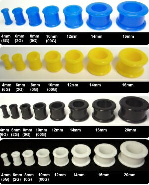 �ܥǥ��ԥ��� ���ꥳ��/�ե�å��� �ȥ�ͥ� �ץ饰 ���顼 6G(4mm) 2G��6mm�� 0G��8mm�� 00G��10mm�� 12mm 14mm 16mm 20mm