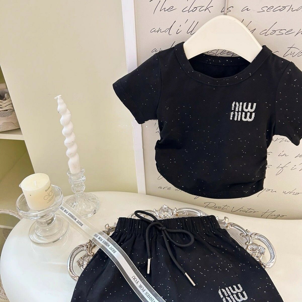 子供服 セットアップ 女の子 キッズ ジュニア 半袖 上下セット トップス Tシャツ ...