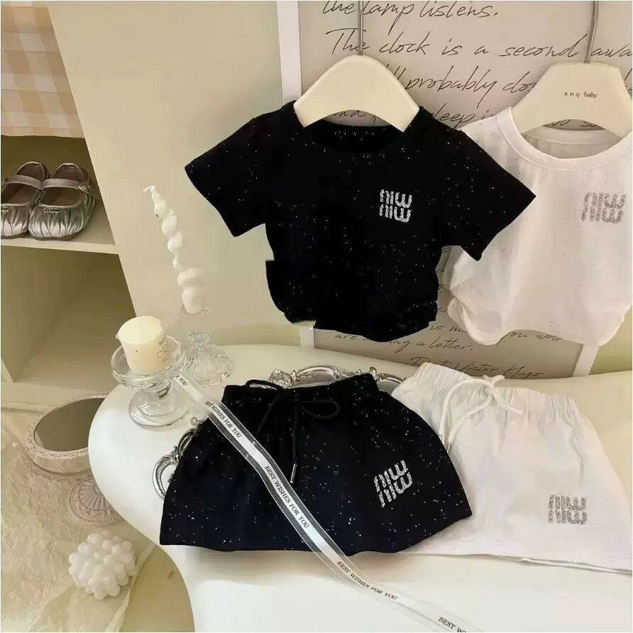 子供服 セットアップ 女の子 キッズ ジュニア 半袖 上下セット トップス Tシャツ ...