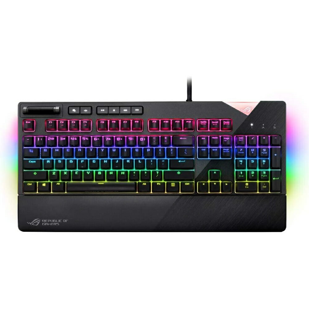 Rakuten - ASUS ゲーミングキーボード AURA SYNC 対応 USBポート 搭載 メカニカルゲーミングキーボード 着脱式 リストレスト XA01 ROG STRIX FLARE/RD/US_1 赤軸モデル エイスース 有線 ゲーム用 PC周辺機器 ゲーマー ギフト プレゼント