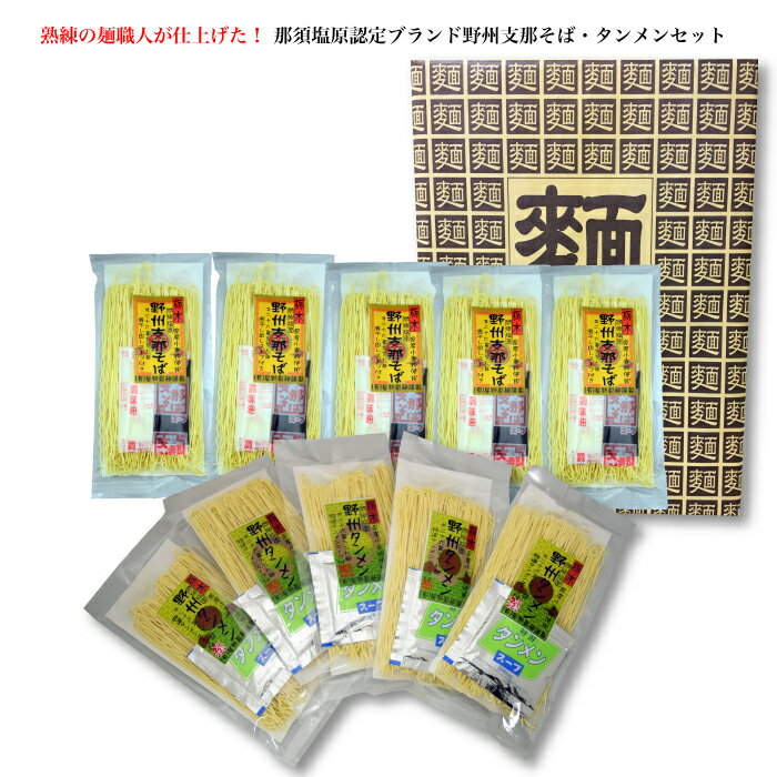 野州支那そば＆野州タンメン10食セット ｜ 熟練の麺職人が仕上げた珠玉の麺！食べ比べ 那須塩原ブランド太鼓判 星野製麺 本州送料無料 栃木県産品 那須塩原市 FN077のサムネイル