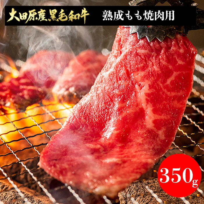 フードサヤカ 大田原産 黒毛和牛 熟成もも焼肉用 350g ｜ 栃木県産品 大田原市 フードサヤカ 国産 国産牛 牛肉 焼肉 焼き肉 鉄板焼 バーベキュー BBQ キャンプ 銘牛の里 とちぎの肉の産地 ギフ…