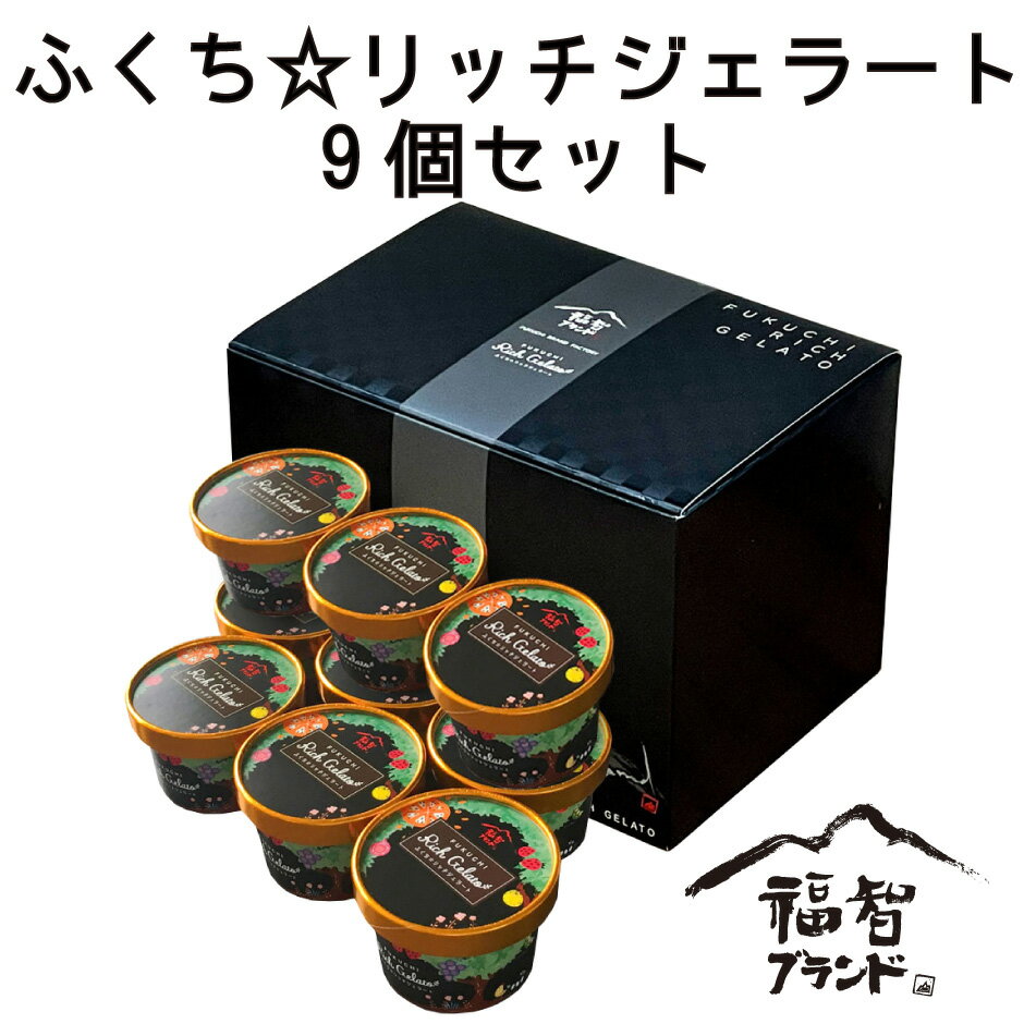 ふくちリッチジェラート 9個セット ｜ 無香料・無着色 素材を活かしたこだわりのご当地ジェラート 福岡県 福智町のサムネイル