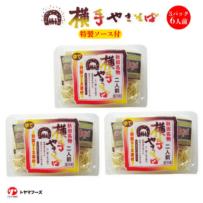 横手やきそば 3パック6食セット ｜ 秋田県 横手市 トヤマフーズ 秋田名物 ご当地グルメ B-1グランプリ 特製ソース付 1