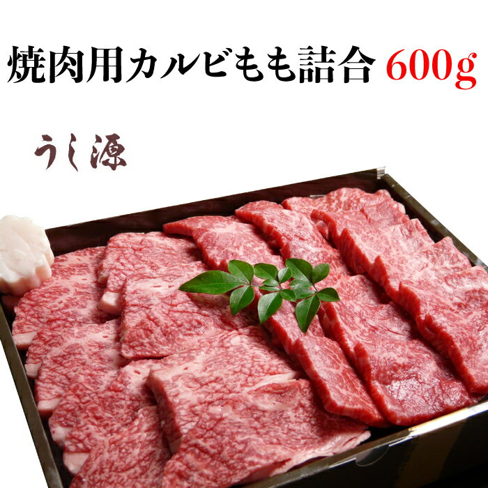 肉料理うし源 焼肉用カルビもも詰合600g UG-YTKB1006 [奈良県 宇陀市] FN0DW