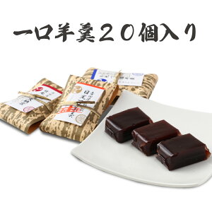 一口羊羹 20個入り ｜ 栃木県産品 日光市 日光練羊羹 吉田屋羊羹本舗 和菓子 ようかん 羊かん 煉 塩 大納言 お茶請け 日光街道 老舗 ギフト プレゼント 観光 土産