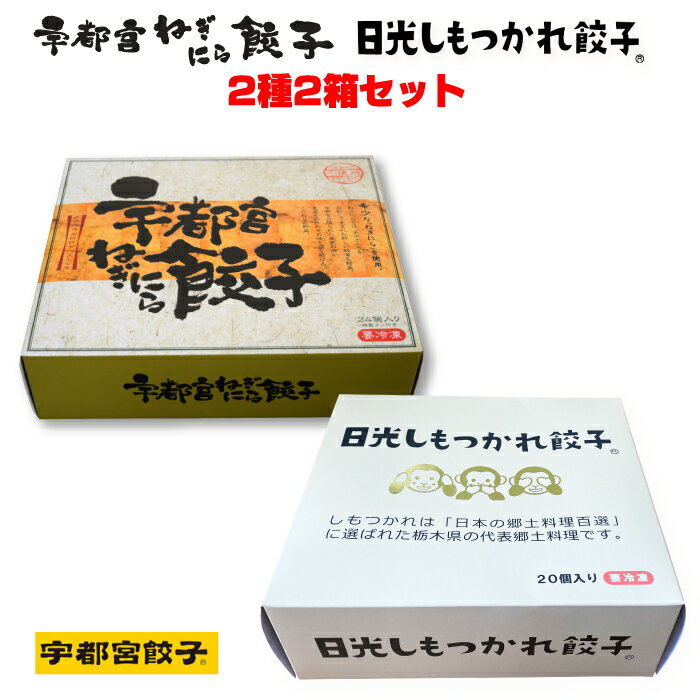 宇都宮ねぎにら餃子&日光しもつかれ餃子 2種 2箱セット 44個入 | 栃木県産品 宇都宮市 宇都宮餃子会加盟店 ぎょうざのまち うつのみや ご当地グルメ お取...