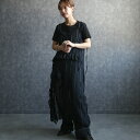 any day エニーデイ キャミソール ワンピース ロング ドット フリル ドット×フリルキャミソールワンピース レイヤード レディース 黒 ブラック 春 夏 秋 冬 送料無料