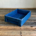 \クーポンでOFF/ cafemoku リサイクルウッド アンティークボックス 幅42 -1 アクア ブルー 木製箱 木製ボックス 木製BOX 収納箱 収納ボッ...