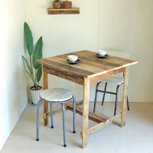 リサイクルウッドカフェテーブル木製テーブル テーブル ダイニングテーブル カフェテーブル 二人掛けテーブル 天然木 無垢 アンティークテーブル アンティーク風