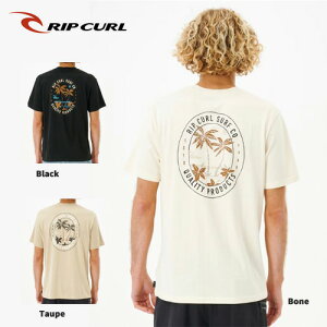 リップカール RIPCURL メンズ　Tシャツ レディース　バックプリント　半袖　ブラック