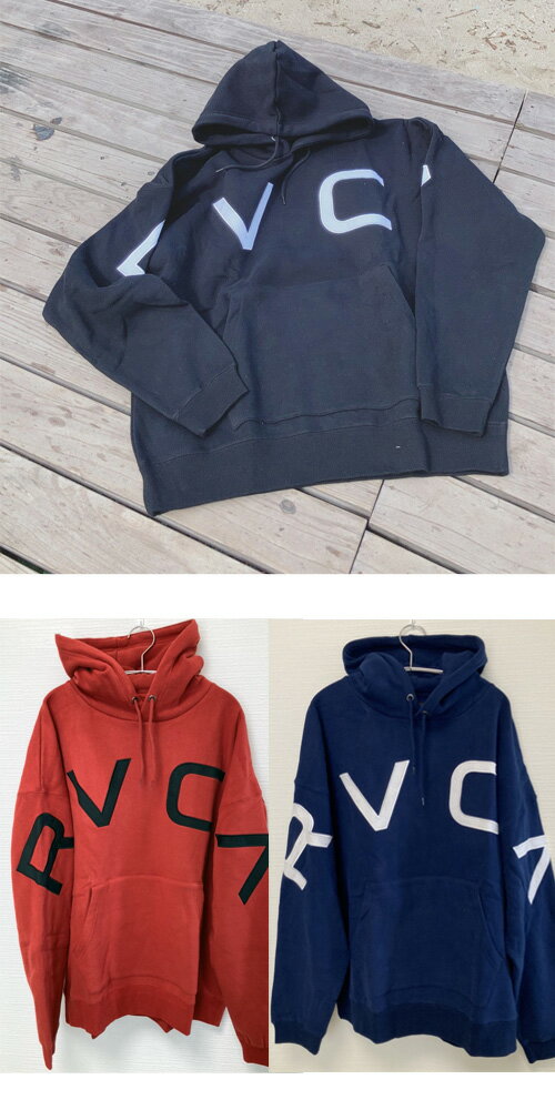 RVCA パーカー　メンズ 　レディース BB042-027 裏起毛　長袖　新作　ブラック　ブラウン　レッド　ネイビー　S　M　L　日本正規品 送料無料　スノーボード　スケートボード