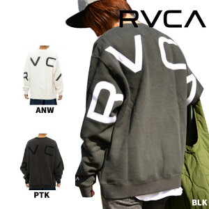 RVCA トレーナー　メンズ 　レディース 正規品 RVCA ルーカ 裏起毛 クルーネック　パーカー BD042-150 スノーボード スエット スウェット ロゴ プルオーバー 大きめ USサイズ ルカ ブランド スノーボード　スケーター サーファー ストリート ファッション