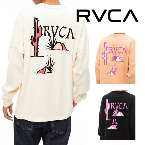 RVCA ロンT メンズ　ルーカ　長袖 ロゴ　Tシャツ レディース　S　M　L　XL　ブラック　ホワイト　ブラウン　2022FW　新作　BC042-067