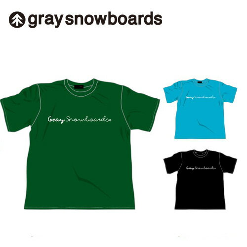 グレイスノーボード Tシャツ　SCRIPTS/S T SHIRTS UA-5942 GRAY　graysnowboards 半袖　ロゴ　スノボ　アパレル　ロゴTシャツ