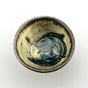 壺屋焼 人間国宝 金城次郎作 魚文ぐい呑(笑う魚) やちむん 壺屋焼 琉球焼 作家物