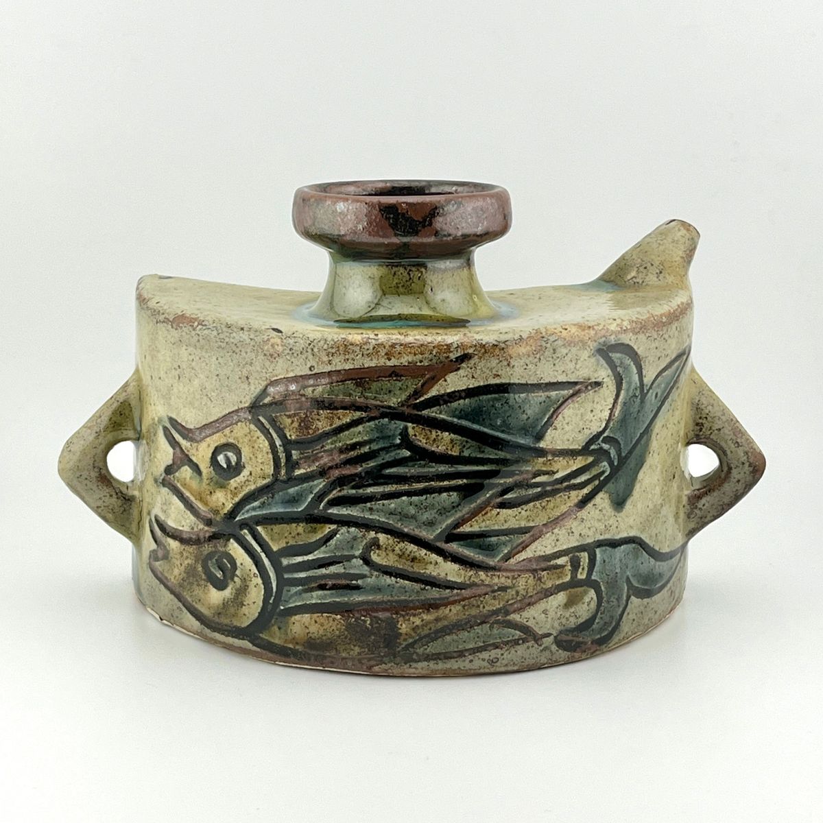 壺屋焼 人間国宝 金城次郎作 やちむん 抱瓶