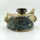壺屋焼 人間国宝 金城次郎作 魚文抱瓶(箱直筆) やちむん 壺屋焼 琉球焼 作家物