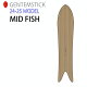 [早期予約] 24-25 ゲンテンスティック GENTEMSTICK MID FISH 152cm ミッドフィッシュ スノーボード パウダーボード アクセルキャンバー 板 2024 2...
