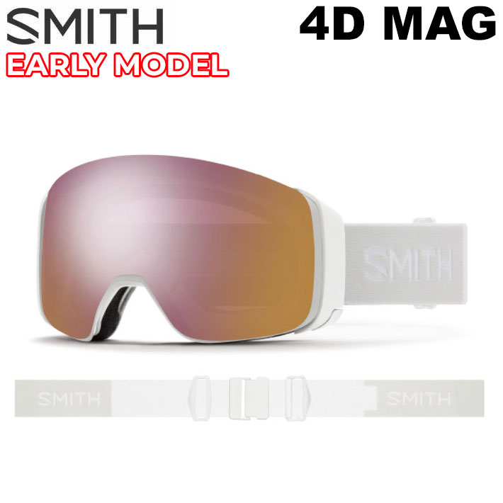 [予約商品] 26-27 スミス SMITH ゴーグル EARLY MODEL 4D MAG アーリーモデル フォーディー マグ White Vapor アジアンフィット スノーボード 2026 2027 日本正規品 [010276501] follows1-10048105 フォローズ surf&snow パッケージ画像