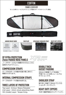 トラベルケース サーフボードケース 最大3本収納可能 OCEAN＆EARTH ショートボードケース DOUBLE COFFIN SHORTBOARD XP 7’0 ダブルコフィン ショートボード用 オーシャンアンドアース