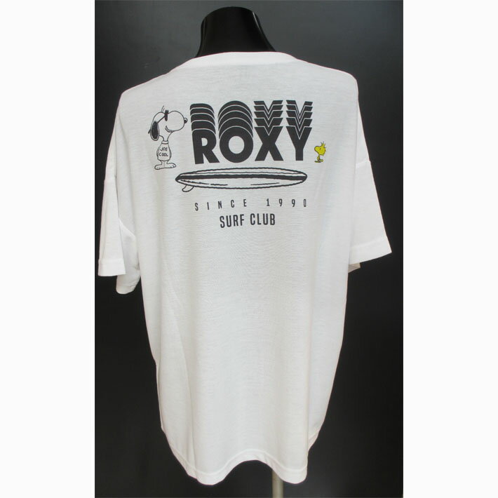 2022 ROXYxPEANUTS コラボ ラッシュガードRLY222003 ロキシー スヌーピー 速乾 UVカット Tシャツ オーバーサイズ [メール便発送商品]
