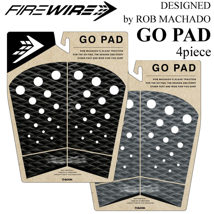 FIREWIRE ファイヤーワイヤー デッキパッド GO PAD DESIGNED BY ROB MACHADO ロブ マチャド デザイン ファイアワイア フィッシュ サーフィン デッキパット デッキパッチ 4ピース