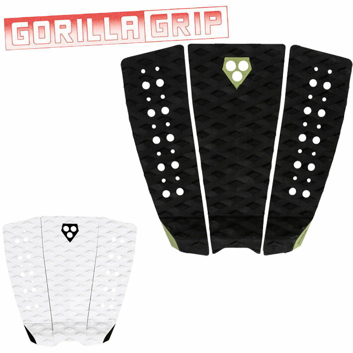 メーカー希望小売価格はメーカーカタログに基づいて掲載していますGORILLA GRIP ゴリラグリップ デッキパッド 日本正規販売店 カリスマOzzie Wrong,世界で戦う&quot;WILKO&quot;Matt Wilkinson,天才KYUSS KING,AndrewDoheny,Eric Geiselmanなど、オシャレでスタイリッシュなライダーが在籍するGorilla Gripは、サーフィン大国オーストラリアで誕生して以来、デザイン、機能性など全てにおいてNo.1を目指すという信念を貫き通してきました。 製品開発は一切の妥協を許さず、確かな品質の製品をユーザーの手元に届けている為、世界中で高い信頼と評価を獲得しています。 独自に開発したワープグルーブテクノロジーによって、高い次元の進化を達成しています。 サイドパネルに施されたパーフォレーションと人気のダイヤモンドグルーブが特徴で、シンプルでありながら足を十分にカバーするパッドです。 [特徴] 3ピースパッド ダイヤモンドグルーブ コッパーヘッドアーチ Medテールキック ※生産工程により柄の個体差が有ります。画像と全く同じとは限りません。 ※入荷時期によりパッケージが異なる場合がございます。 ※デザイン、カラーに多少の変更がある場合がございます。