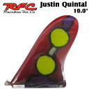  Rainbow Fin レインボーフィン Justin Quintal  10.0 ステンドグラス ロングボード用フィン 