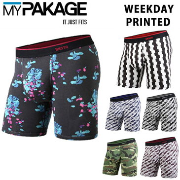 MY PAKAGE マイパッケージ ボクサーパンツ WEEKDAY PRINT BOXER BRIEFS [2] ロング BN3TH アンダーウェア 股下6.5インチ[16.5cm] メンズ 男性用 インナー 下着 [メール便発送商品]