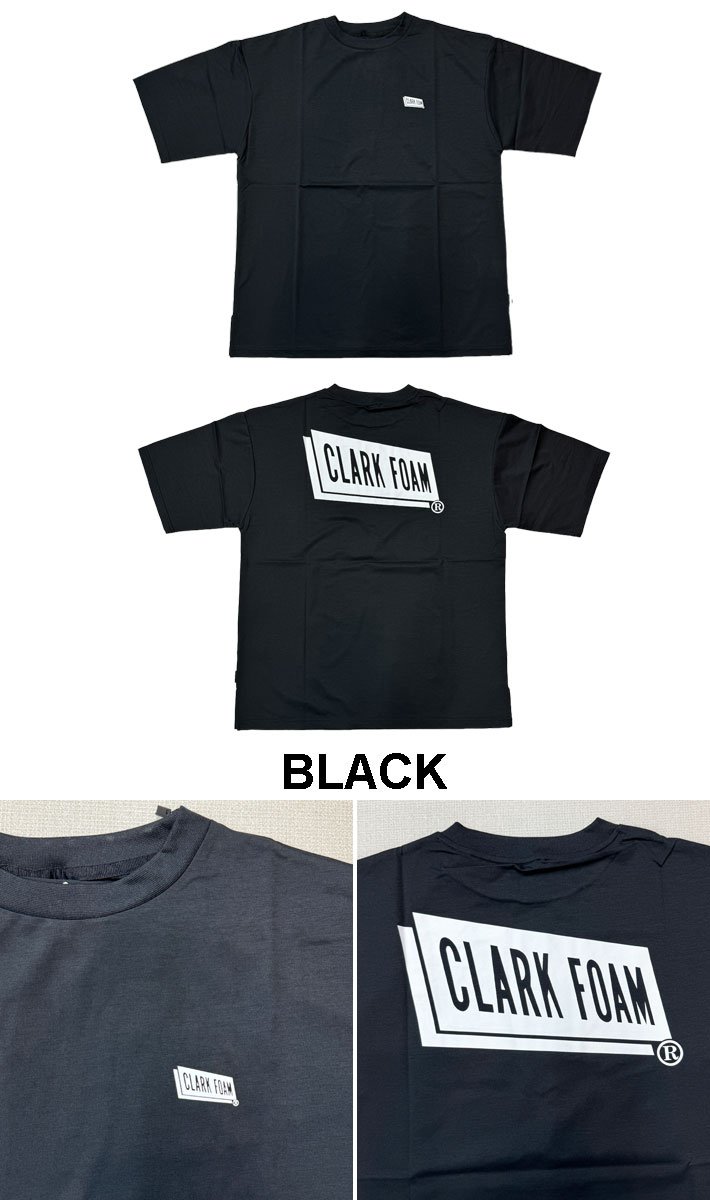 2024 クラークフォーム CLARK FOAM Tシャツ ラッシュガード 半袖 HYBRID LOGO DRY TEE サーフィン 日焼け防止 水陸両用 速乾 海 アウトドア ユニセックス メンズ レディース UVカット 紫外線防止 日本正規品 [メール便発送商品]