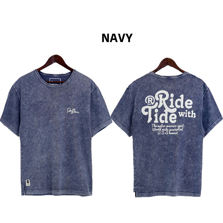 [メール便発送商品] RealBvoice リアルビーボイス メンズ レディース ユニセックス 10451-11846 RIDE WITH TIDE PIGMENT T-SHIRT ライド ウィズ タイド ピグメント Tシャツ