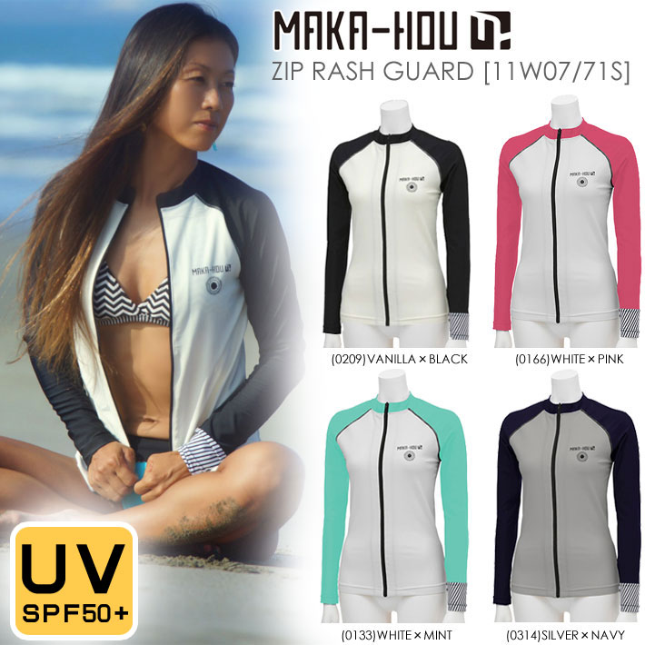 [߸˸¤] MAKA-HOU ޥۡ ǥ å奬 Zip Rash Guard [11W07-71S] Ĺµ åץå ޥۥ