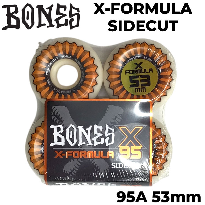 BONES WHEEL ボーンズ スケートボード ウィール X-FORMULA SIDECUT 53mm 95A  V5 スケボー ウィール 4個セット エックスフォーミュラー