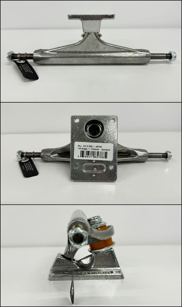 インディペンデント トラック INDEPENDENT TRUCK スケートボード スケボー STAGE 11 149 POLISHED SILVER STANDARD TRUCKS [12] インディー 2個1セット 前後セット【即】
