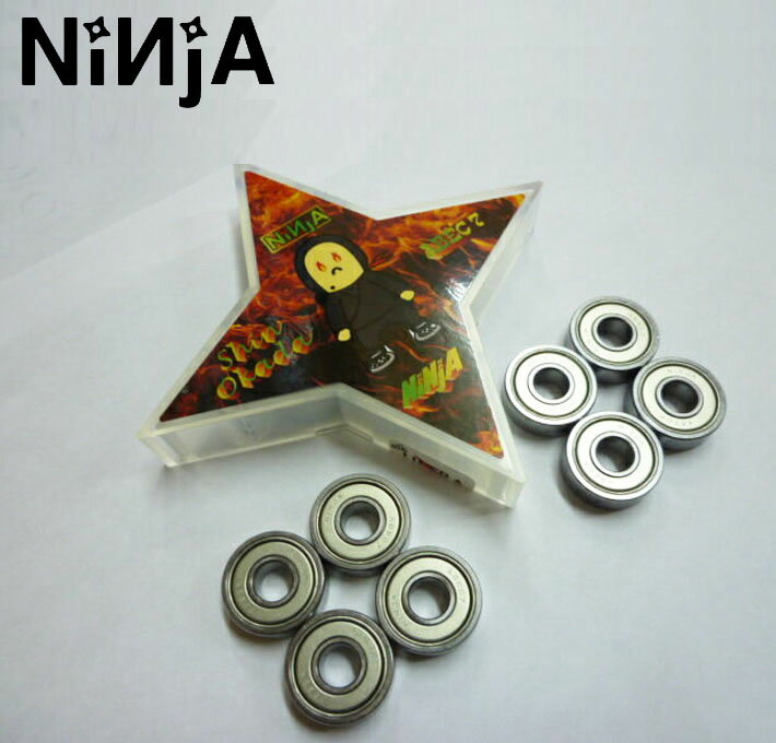 NINJA ベアリング ニンジャ スケートボードベアリング 岡田晋シグネチャーモデル ABEC7 オイルタイプ スターケース入り スケートボード スケボー SK8 パーツ【即】