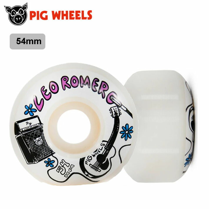 【～11日迄 2個で5倍 3個購入で10倍】PIG WHEELS スケートボード ウィール ROMERO GUITAR 54mm 101A ピッグ ウィール パーツ SK8 スケボー【あす楽対応】