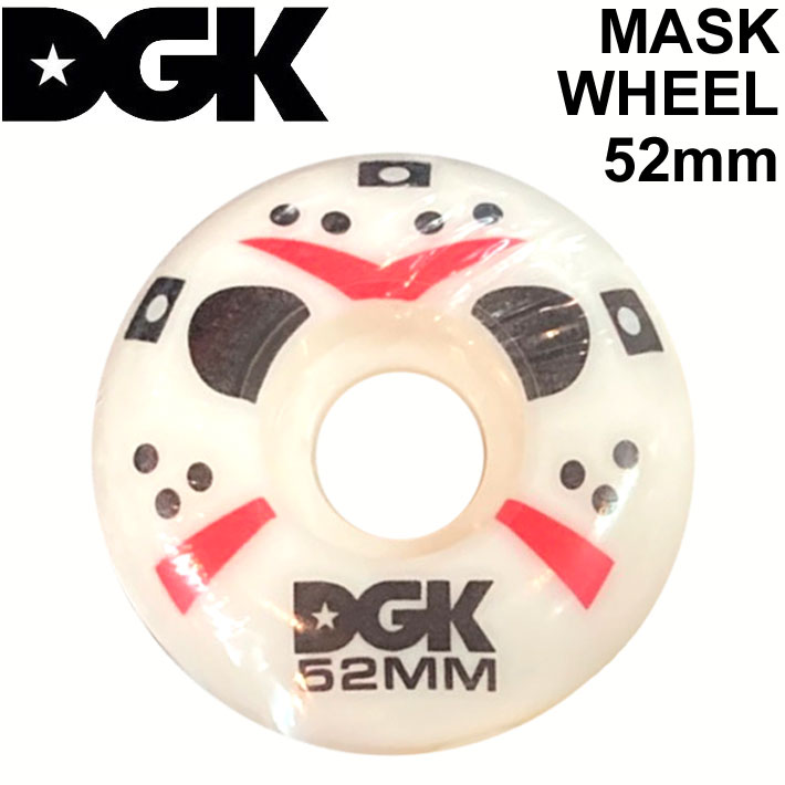 【6月4日～ 3個購入でP10倍】[在庫限り] DGK ディージーケー ウィール スケートボード MASK WHEEL [D9] 52mm 101A SKATE BOARD WHEEL 4個1セット スケボー【あす楽対応】