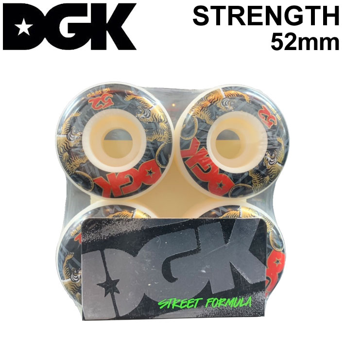 [在庫限り] DGK ディージーケー ウィール スケートボード STRENGTH ストレンクス [D19] 52mm 101A SKATE BOARD WHEEL 4個1セット スケボー【あす楽対応】