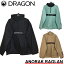 [現品限り] [在庫限り] 22-23 DRAGON ドラゴン ANORAK RAGLAN アノラックラグラン ウェア ジャケット 撥水・耐水加工 スノーボード【あす楽対応】