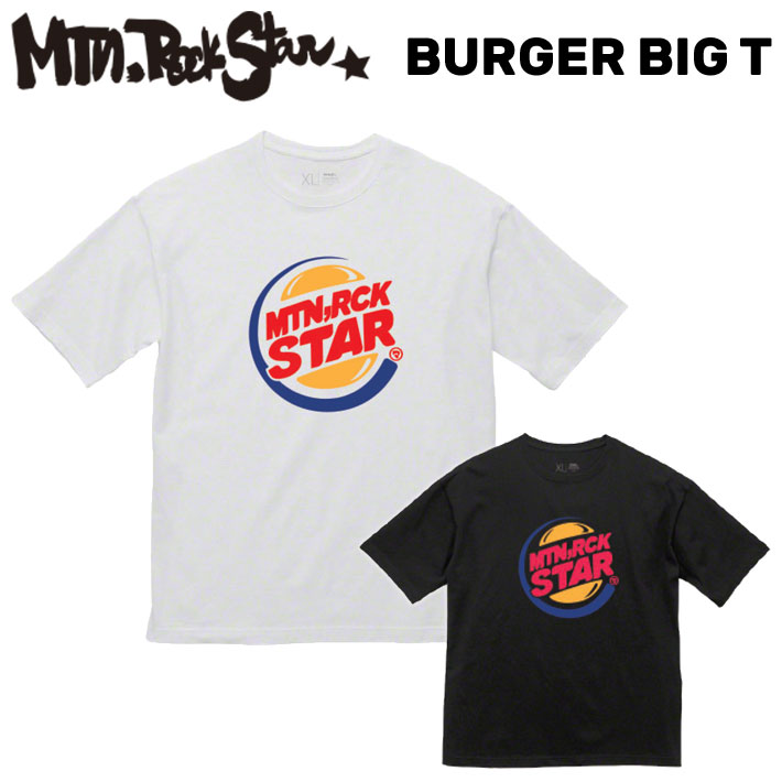在庫限り Mtn. Rock Star マウンテンロックスター BURGER BIG T 半袖 Tシャツ 綿 コットン アパレル ユニセックス MOUNTAIN ROCK STAR メール便対応