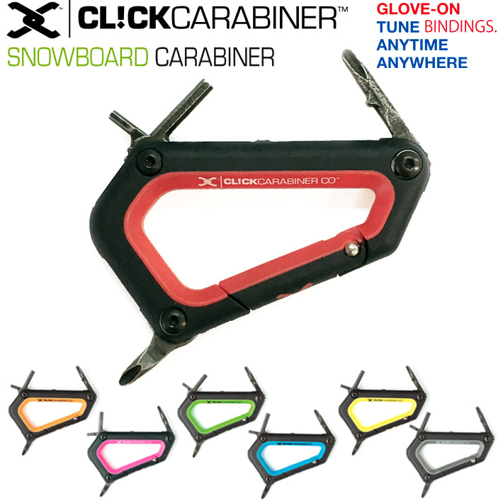 CLICK CARABINER クリックカラビナ スノーボードツール スノーボード ドライバー 工具