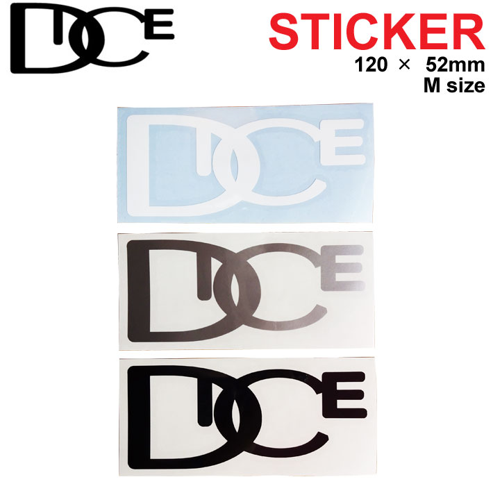 [メール便対応] DICE ダイス STICKER ステッカー ダイカット ロゴ [Mサイズ] 3色 カッティングタイプ スノーボード ステッカー ゴーグル アクセサリー【あす楽対応】