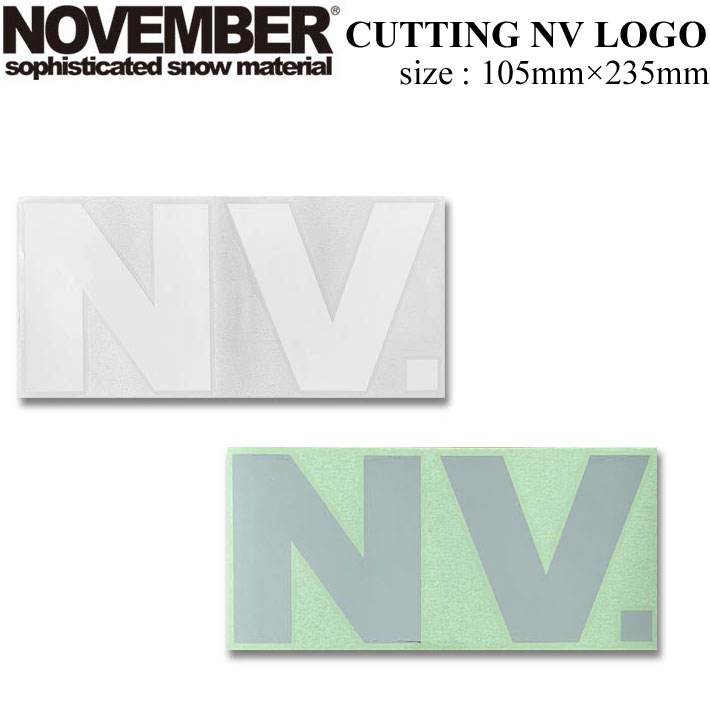 【6月4日～ 3個購入でP10倍】NOVEMBER ステッカー ノベンバー スノーボード CUTTING NV LOGO [30] [31] ロゴデザイン