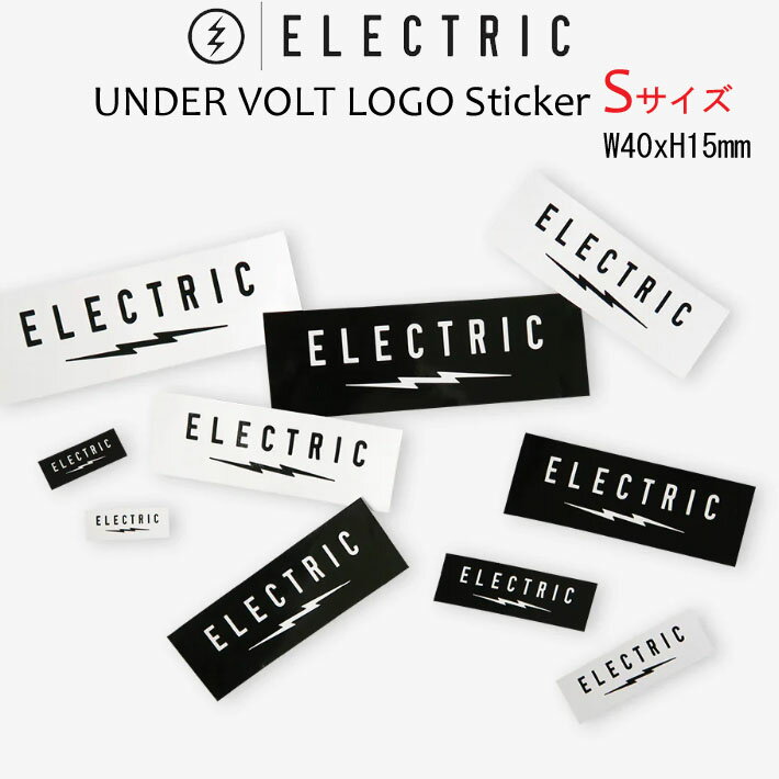 ELECTRIC エレクトリック ステッカー UNDER VOLT LOGO [Sサイズ] ラミネート加工 スノーボードステッカー ばら売り 1枚売り 【あす楽対応】